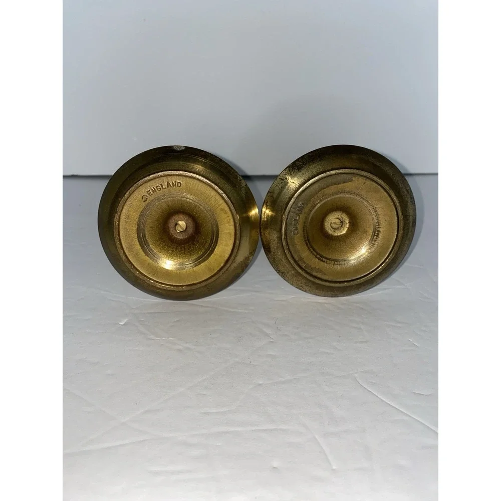 Vintage Made in England Brass Patina Candlestick‎ 6.5